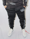 Traditional Black Reflective Camo Sweatpants