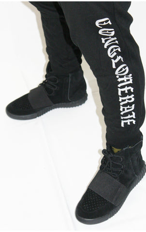 Traditional Black Reflective Sweatpants