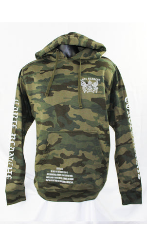 Traditional Logo-Green Reflective Camo Hoodie